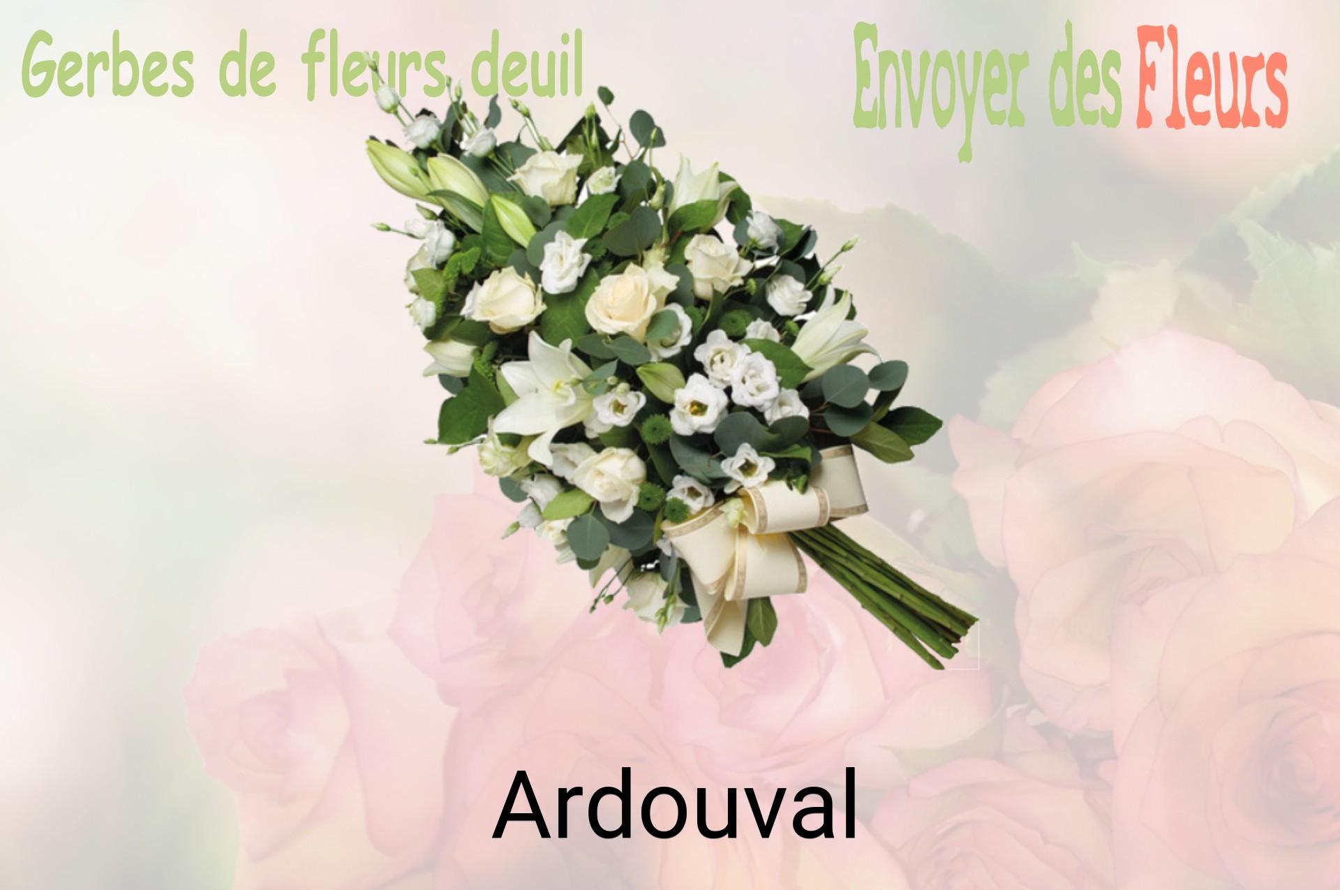 Gerbe de fleurs de deuil livrée à Ardouval